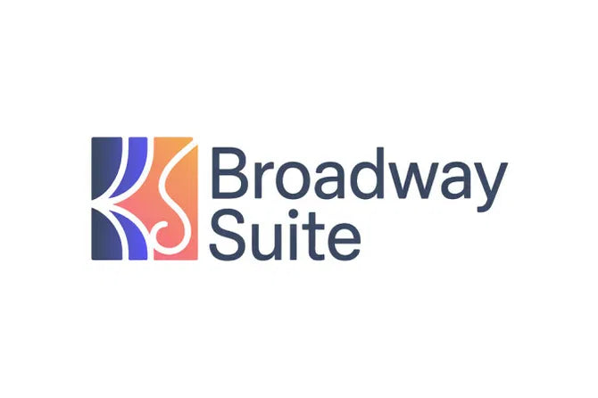 Logo of BroadwaySuite.com domain by Nameify, featuring a modern design with the brand name in clean, professional typography.