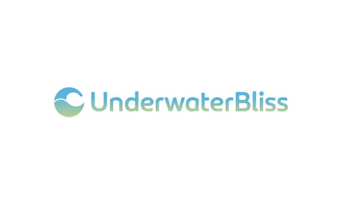 Logo image for UnderwaterBliss.com domain featuring the Nameify brand logo with underwater-themed design elements.